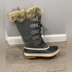 Grey Waterproof Winter Boots